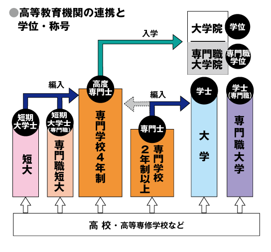 新たな日本の高等教育機関のイメージ